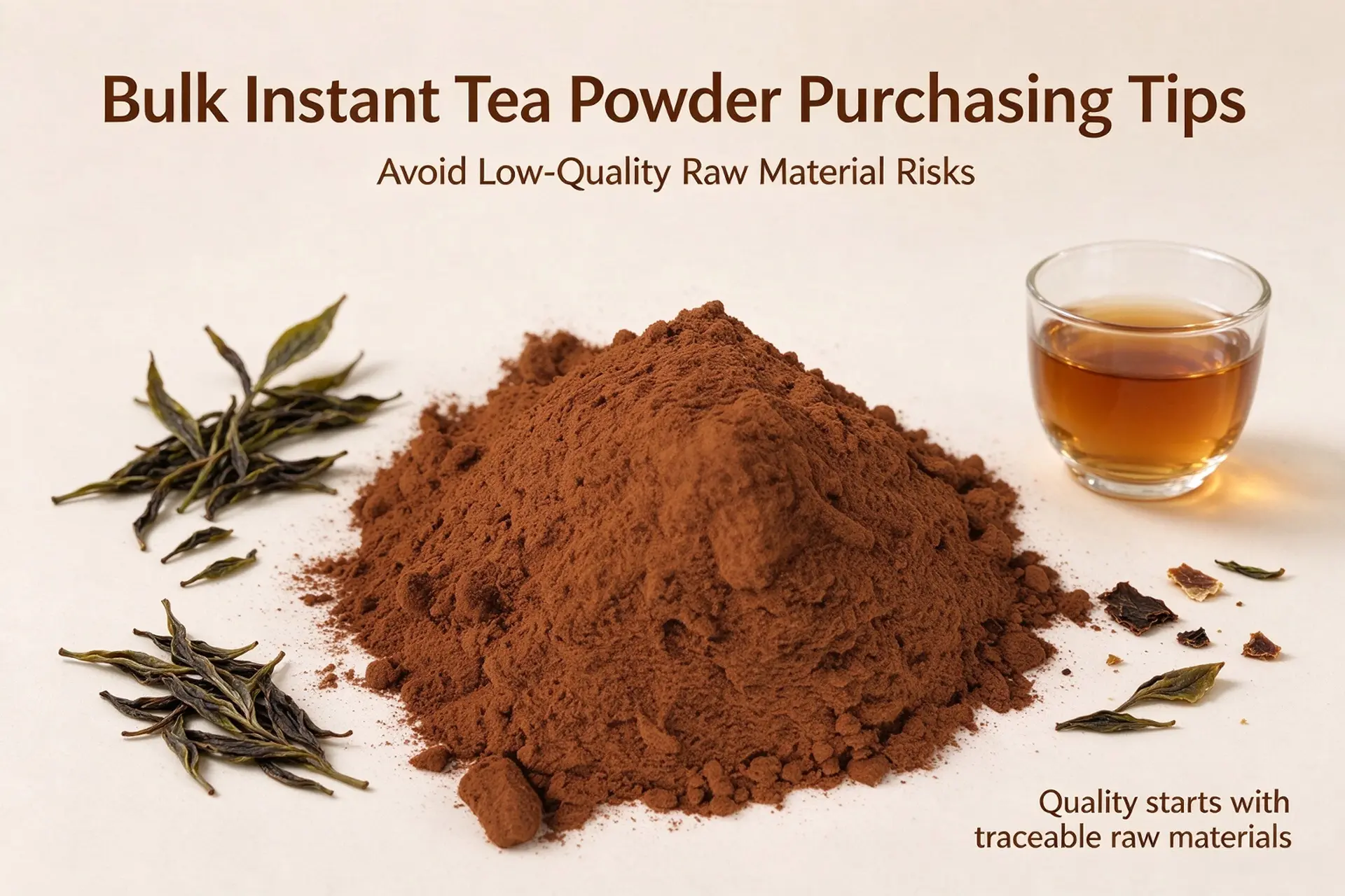 Bulk Instant Tea Powder Purchasing Tips: Avoid Low-Quality Raw Material Risks